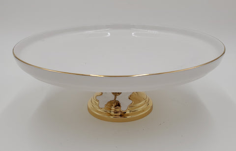 GLASS FOOTED BOWL