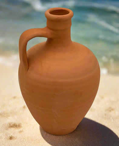 13.5" CLAY WATER JUG