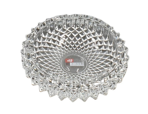 6" GLASS ASHTRAY- ROUND - 20/CS