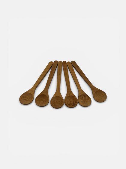 1"x5" - 6PC WOODEN BAMBOO SPOON-SHORT - Kitchen Depot