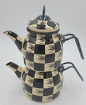 DOUBLE TEA KETTLE SET-ENAMEL