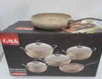 9 PC  COOKWARE SET-BEIGE - 1/CS