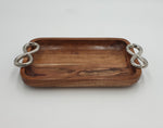 13"x7" WOODEN TRAY-RECTANGLE - 16/CS