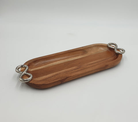 16"x6" WOODEN OVAL TRAY - 12/CS