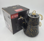 DOUBLE TEA KETTLE SET-GOLD/BLACK