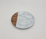 8" MELAMINE PLATE - MARBLE - 48/CS