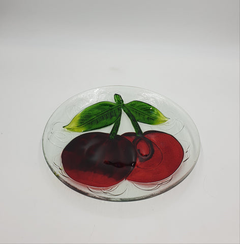 10" CHERRY GLASS PLATE-ROUND - 12/CS