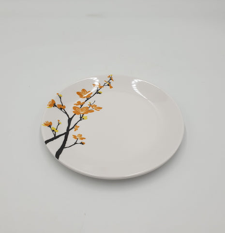 7.5" MELAMINE PLATE-YELLOW FLOWER - 48/CS