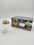 6 PC BRANDY GLASS-GOLD