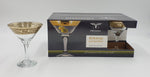 6 PC MARTINI GLASS-GOLD