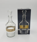 GLASS DECANTER W/GOLD DESIGN