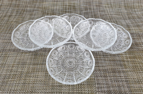 6PC CRYSTAL SAUCER - 24/CS