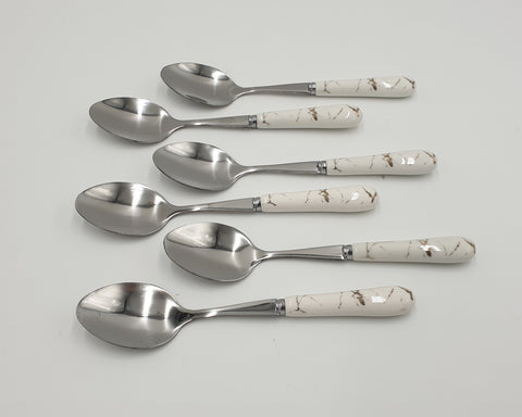 6PC TEA SPOON-MARBLE - 100/CS