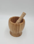 4" BAMBOO MORTAR AND PESTLE - 60/CS