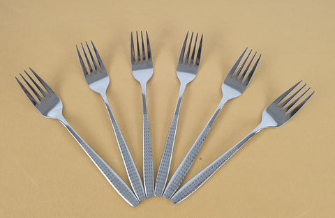 6PC FRUIT FORK - SILVER - 100/CS