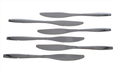 6PC DINNER KNIFE - SILVER - 100/CS