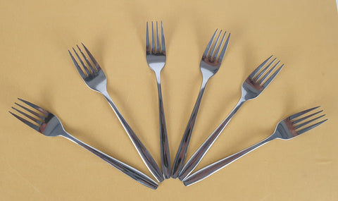 6PC FRUIT FORK - SILVER - 100/CS