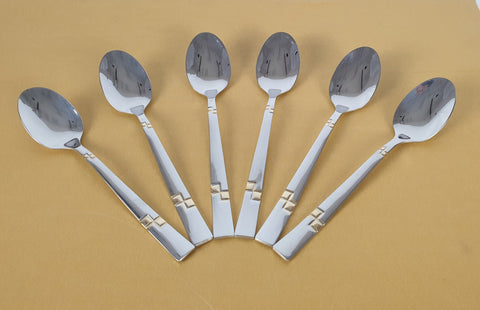 6PC DINNER SPOON-GOLD/SILVER - 100/CS