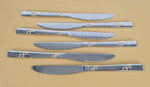 6PC DINNER KNIFE-GOLD/SILVER - 100/CS