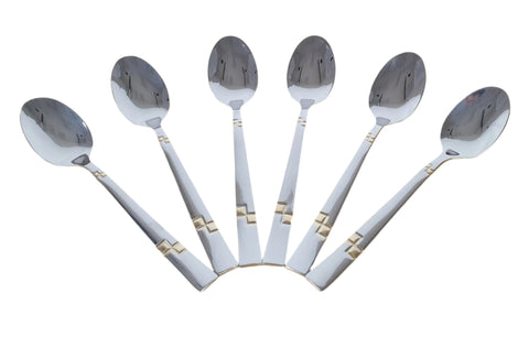 6PC TEA SPOON-GOLD/SILVER - 100CS