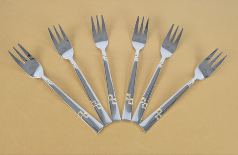 6PC FRUIT FORK-GOLD/SILVER - 100/CS