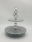 GLITTER 2 TIER STAND-ROUND-S - 6/CS