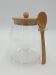 5.5"x3.25"JAR W/WOOD LID&SPOON - 60/CS