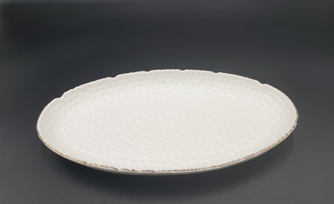 14"x8.25" OVAL PLATE - WHITE - 18/CS