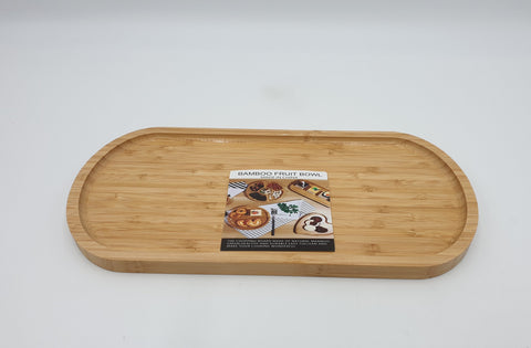 13.75"x6.25" BAMBOO OVAL PLATE - 36/CS