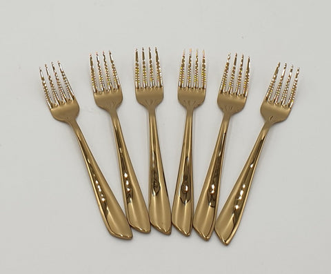 6PC FRUIT FORK-GOLD - 100/CS