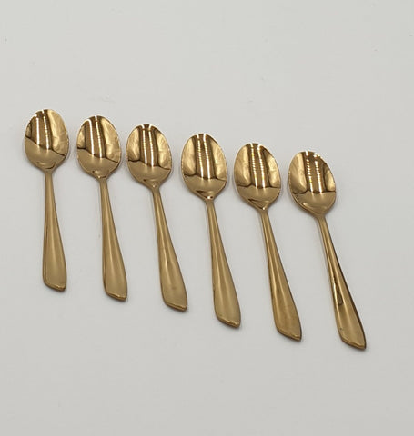 6PC TEA SPOON-GOLD - 100/CS