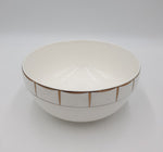 8.25"x4.5" BOWL - WHITE/GOLD - 20/CS