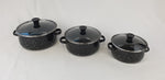 3PC ENAMEL POT - 6.5" , 7", 8" - 12/CS