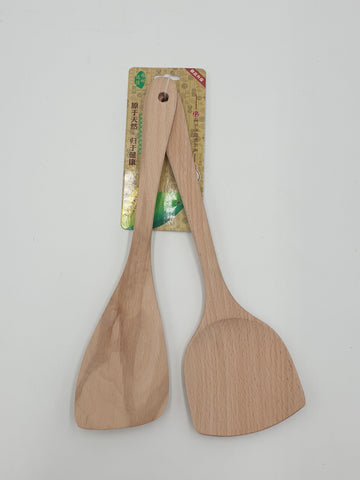 2PC WOODEN SPATULA - 180/CS