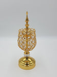 8.25"x3.2" INCENSE BURNER-GOLD W/ CLEAR - 48/CS