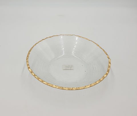 8.5"x3" BOWL W/GOLD-ROUND - 18/CS