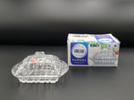 6.75"x4.25" GLASS BUTTER DISH - 36/CS