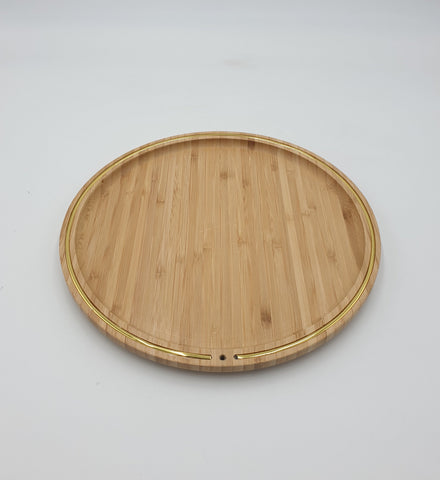 11.5" WOODEN PLATE - ROUND - 24/CS