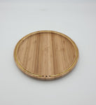 9.5" WOODEN PLATE-ROUND - 36/CS