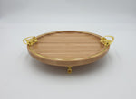 9.5" WOODEN PLATE-ROUND - 36/CS