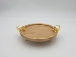 7.5" WOODEN PLATE-ROUND - 48/CS