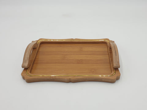 13" WOODEN PLATE-RECTANGULAR - 48/CS