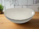 11.5"x4.5" -OVAL BOWL-SILVER RIM - 16/CS