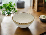 4.5"X2.5" ROUND BOWL-GOLD RIM-SMALL - 96/CS