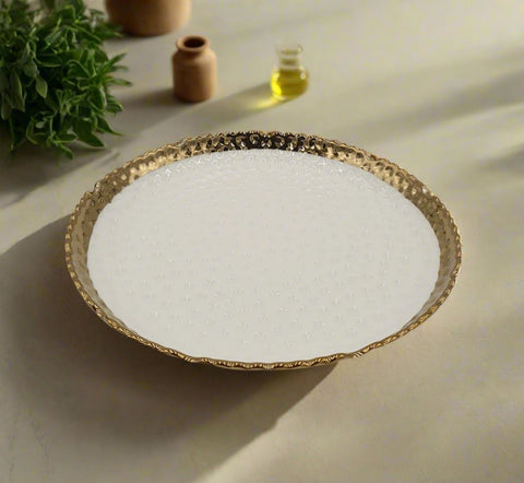 10" ROUND PLATE-GOLD RIM - 24/CS