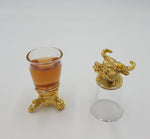 FOOTED SHOT GLASS-GOLD BASE - 216/CS