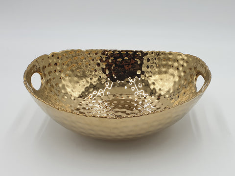 11.5"x9"x5" OVAL BOWL - GOLD - 16/CS