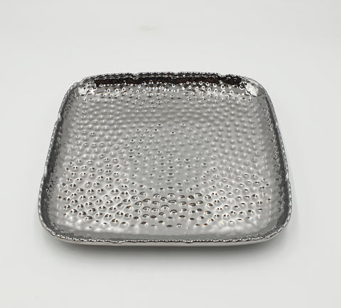 12" PLATTER -SILVER-SQUARE - 16/CS