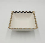 6"x3"BOWL W/GOLD RIM-SQUARE - 60/CS