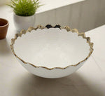 8"x3.5"BOWL W/GOLD RIM-ROUND - 36/CS